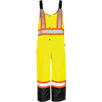 TO1 Winter Traffic Overalls, Polyester, Small, Black/High Visibility Lime-Yellow NTL Industrial