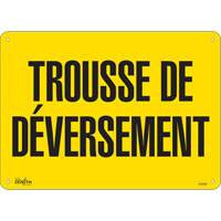 "Trousse de déversement" Sign, 10" x 14", Plastic, French SHG598 | NTL Industrial