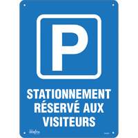 "Stationnement réservé aux visiteurs" Sign, 10" x 14", Plastic, French with Pictogram SHG601 | NTL Industrial