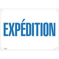 "Expédition" Sign, 14" x 20", Aluminum, French SHG603 | NTL Industrial