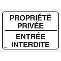 "Propriété privée" Sign, 14" x 20", Aluminum, French SHG605 | NTL Industrial