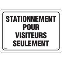 "Stationnement pour visiteurs" Sign, 14" x 20", Aluminum, French SHG606 | NTL Industrial