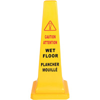 Wet Floor Safety Cone, Bilingual with Pictogram SHH326 | NTL Industrial