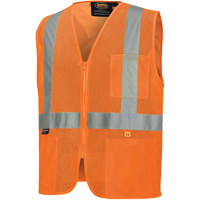 6943 Flame-Resistant Mesh Safety Vest, High Visibility Orange, Small, Polyester NTL Industrial