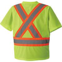 5993P Mesh Safety T-Shirt, Polyester, Small, High Visibility Lime-Yellow NTL Industrial