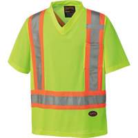 6989 Traffic Micro Mesh T-Shirt, X-Small, High Visibility Lime-Yellow NTL Industrial