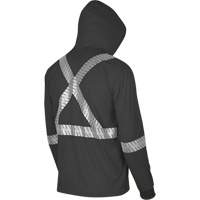 6966 Bird's-Eye Safety Hoodie, Small, Black NTL Industrial