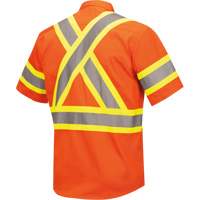 4442 Ultra Cool Short-Sleeved Safety Shirt, Cotton, Small, High Visibility Orange NTL Industrial