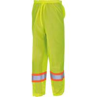 5670 Traffic Safety Pants, Polyester, 2X-Small/X-Small, High Visibility Lime-Yellow NTL Industrial