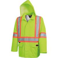 5628 Manteau de s&eacute;curit&eacute; imperm&eacute;able The Rock, Polyester/Polyur&eacute;thane, Jaune lime haute visibilit&eacute;, Petit NTL Industrial