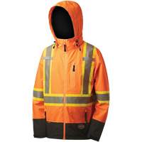 5220 Manteau de s&eacute;curit&eacute; imperm&eacute;able &agrave; coquille souple de premi&egrave;re qualit&eacute;, Polyester, Orange haute visibilit&eacute;, 2T-Grand NTL Industrial