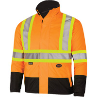 5770 Manteau de s&eacute;curit&eacute; imperm&eacute;able r&eacute;versible, Polyester/Polyur&eacute;thane, Orange haute visibilit&eacute;, Petit NTL Industrial