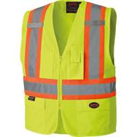 6689 High-Visibility Vest, High Visibility Lime-Yellow, 4X-Large, Polyester NTL Industrial