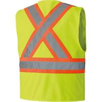 6689 High-Visibility Vest, High Visibility Lime-Yellow, 4X-Large, Polyester NTL Industrial