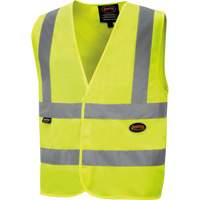 6886 High-Visibility Tricot Safety Vest, High Visibility Lime-Yellow, Small, Polyester NTL Industrial