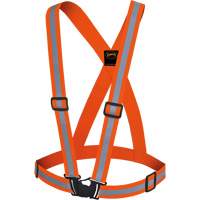5496 High-Visibility Safety Sash, High Visibility Orange, Silver Reflective Colour, One Size NTL Industrial