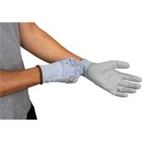 Eco-Friendly Stretch Cut-Resistant Gloves, Size 7, 13 Gauge, Polyurethane Coated, HPPE/RPET Shell, ASTM ANSI Level A2 NTL Industrial