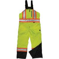 Ripstop Insulated Safety Bib Overall, Polyester, X-Small, High Visibility Lime-Yellow SHI860 | NTL Industrial