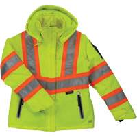 Women’s Insulated Flex Safety Jacket, Polyester, High Visibility Lime-Yellow, X-Small SHI887 | NTL Industrial