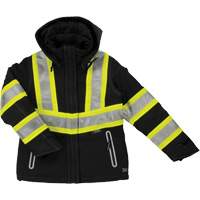 Women’s Insulated Flex Safety Jacket, Polyester, Black, X-Small SHI899 | NTL Industrial