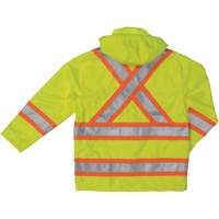 Manteau de s&eacute;curit&eacute; imperm&eacute;able en tissu ind&eacute;chirable Ripstop, Polyester, T-petit, Jaune lime haute visibilit&eacute; NTL Industrial