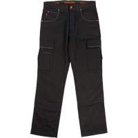 WP100 Work Pants, Cotton/Spandex, Black, Size 0, 30 Inseam SHJ108 | NTL Industrial