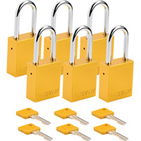 Cadenas de s&eacute;curit&eacute;, Cadenas de s&eacute;curit&eacute;, Cl&eacute;s diff&eacute;rentes, Aluminium, Largeur de 1-1/2" NTL Industrial