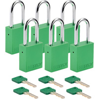 Cadenas de s&eacute;curit&eacute;, Cadenas de s&eacute;curit&eacute;, Cl&eacute;s diff&eacute;rentes, Aluminium, Largeur de 1-1/2" NTL Industrial