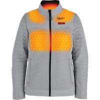 M12 Heated Axis Jacket with Battery, Women's, Large, Grey NTL Industrial