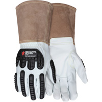 Gants en cuir pour le soudage, Moyen, Paume en Ch&egrave;vre, Poignet Manchette NTL Industrial