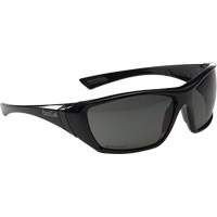 Hustler Hydrophobic Wraparound Safety Glasses, Smoke Lens, Anti-Fog/Anti-Scratch Coating, CSA Z94.3 SHK036 | NTL Industrial