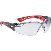 Rush+ Small Safety Glasses, Clear Lens, Anti-Fog/Anti-Scratch Coating SHK039 | NTL Industrial