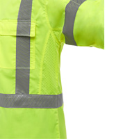Bisley&reg; X-Back Long Sleeve Work Shirt with X-Airflow, Poly-Cotton, Small, High Visibility Lime-Yellow NTL Industrial