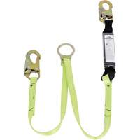 SA-5405-4 Shock Absorbing Lanyard, 4', Snap Hook Center, Snap Hook Leg Ends, Polyester NTL Industrial