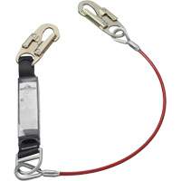 SA-5500-4 Shock Absorbing Lanyard, 4', Snap Hook Center, Snap Hook Leg Ends, Galvanized Steel NTL Industrial