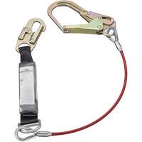 SA-5502-6 Shock Absorbing Lanyard, 6', Form Hook Center, Snap Hook Leg Ends, Galvanized Steel NTL Industrial