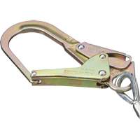 SA-5502-6 Shock Absorbing Lanyard, 6', Form Hook Center, Snap Hook Leg Ends, Galvanized Steel NTL Industrial