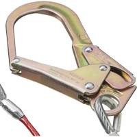 SA-55522-4 PVC-Coated Shock Absorbing Lanyard, 4', Form Hook Center, Snap Hook Leg Ends, Galvanized Steel NTL Industrial