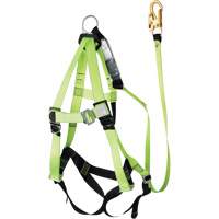 FBH-10000A6440-4 4' Class A Harness & Lanyard with 350 lbs. Capacity, Harness/Lanyard Combo NTL Industrial