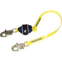 Coated Web Shock-Absorbing Lanyard, 4', Snap Hook Center, Snap Hook Leg Ends NTL Industrial