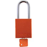 Cadenas de verrouillage de s&eacute;curit&eacute; Velocity Plus, Orange, Cl&eacute;s identiques, Aluminium, Largeur de 1-1/2" NTL Industrial