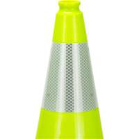 Premium Traffic Cone, 18", Lime Green, 6" Reflective Collar(s) NTL Industrial