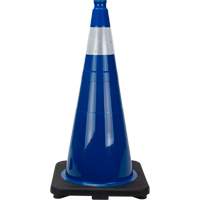 Premium Traffic Cone, 28", Blue, 4" Reflective Collar(s) NTL Industrial