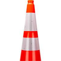 Premium Traffic Cone, 36", Orange, 4" & 6" Reflective Collar(s) NTL Industrial
