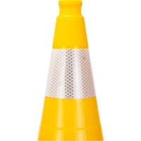 Premium Traffic Cone, 28", Yellow, 4" Reflective Collar(s) NTL Industrial