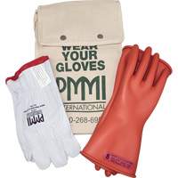 Rubber Electrical Insulating Glove Kit, ASTM Class 0, Size 8, 11" L NTL Industrial