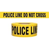 "Police Line Do Not Cross" Contractor-Grade Barricade Tape, English, 3" W x 1000' L, 2 mils, Black on Yellow NTL Industrial