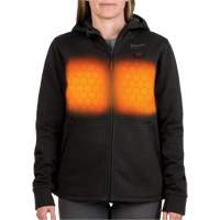 M12 Heated Hoodie with Battery, Women's, Small, Black, Poly-Cotton NTL Industrial