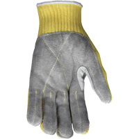 Gants de travail r&eacute;sistant &agrave; la coupe CutPro avec paume en cuir fendu, Taille Petit, Calibre 7, Enveloppe en Kevlar, ASTM ANSI niveau A3 NTL Industrial