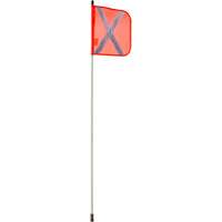 Heavy-Duty Safety Whip, Threaded Mount, 5' High, Orange with Reflective X NTL Industrial